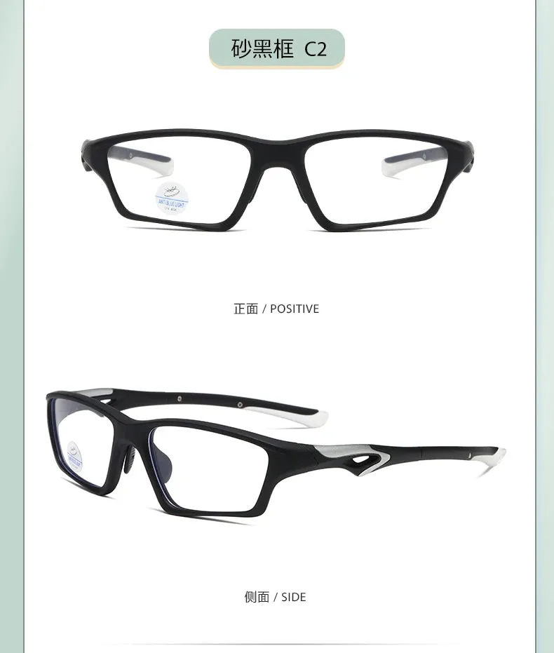 Reven Jate Men's Full Rim Rectangle Plastic Eyeglasses 81278