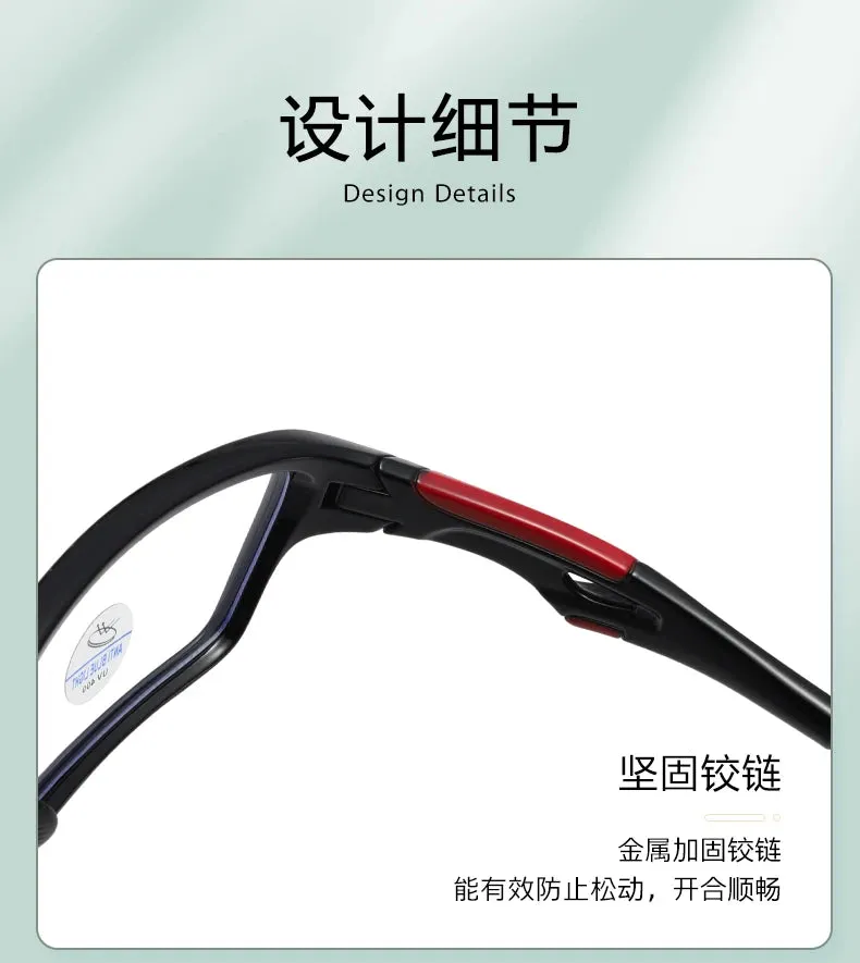 Reven Jate Men's Full Rim Rectangle Plastic Eyeglasses 81278