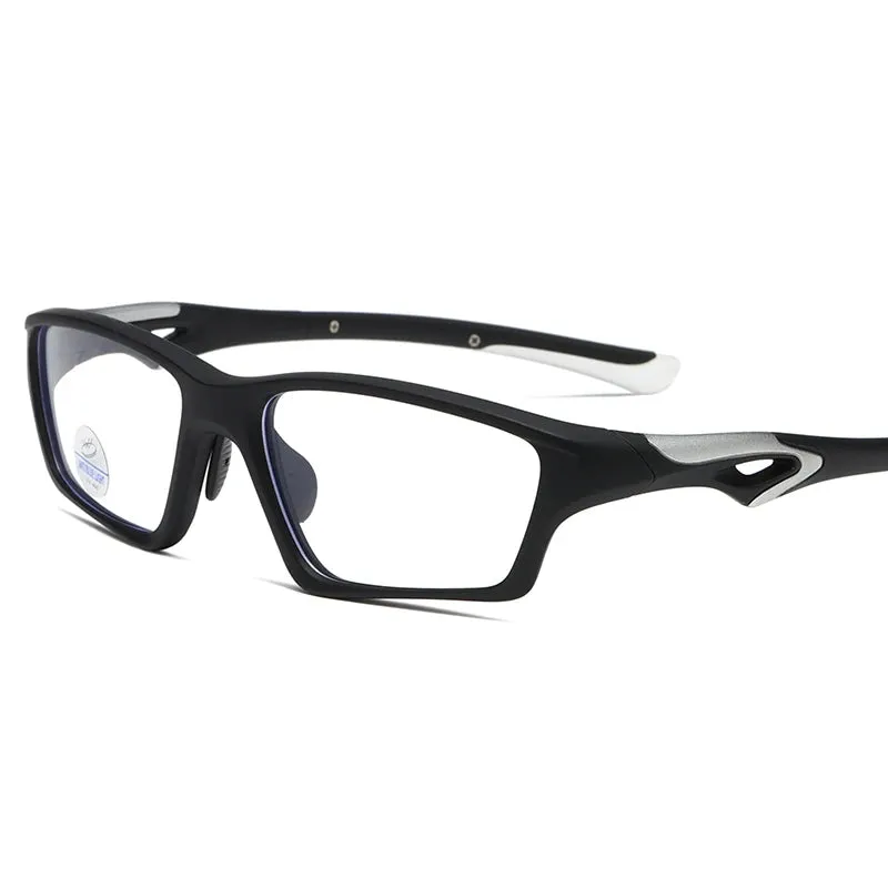 Reven Jate Men's Full Rim Rectangle Plastic Eyeglasses 81278