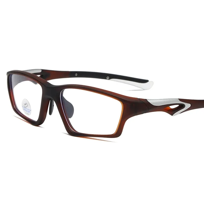Reven Jate Men's Full Rim Rectangle Plastic Eyeglasses 81278