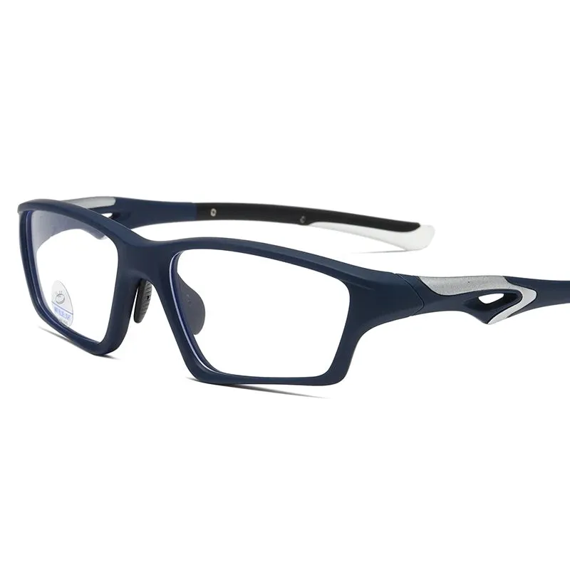 Reven Jate Men's Full Rim Rectangle Plastic Eyeglasses 81278