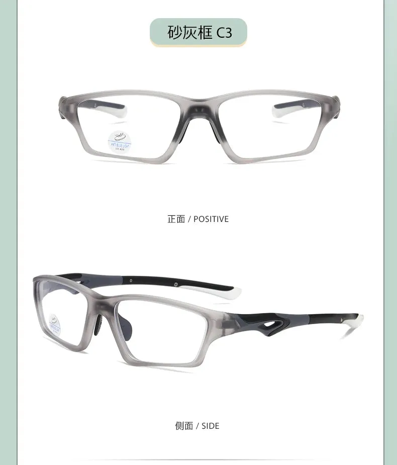 Reven Jate Men's Full Rim Rectangle Plastic Eyeglasses 81278
