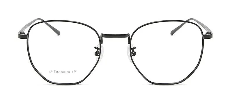 Reven Jate Men's Full Rim Round Alloy Eyeglasses 1814