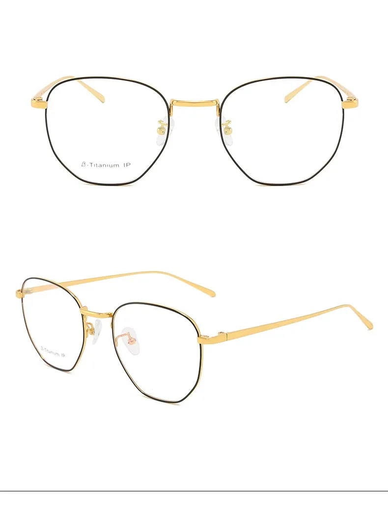 Reven Jate Men's Full Rim Round Alloy Eyeglasses 1814