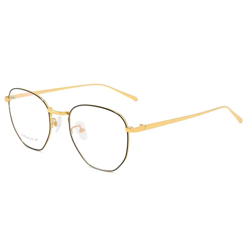 Reven Jate Men's Full Rim Round Alloy Eyeglasses 1814