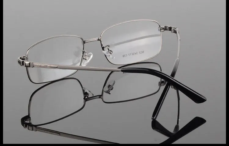 Reven Jate Men's Full Rim Square Alloy Eyeglasses 3517