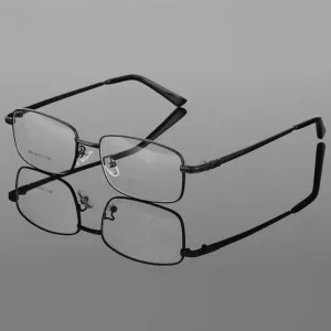 Reven Jate Men's Full Rim Square Alloy Eyeglasses 3517