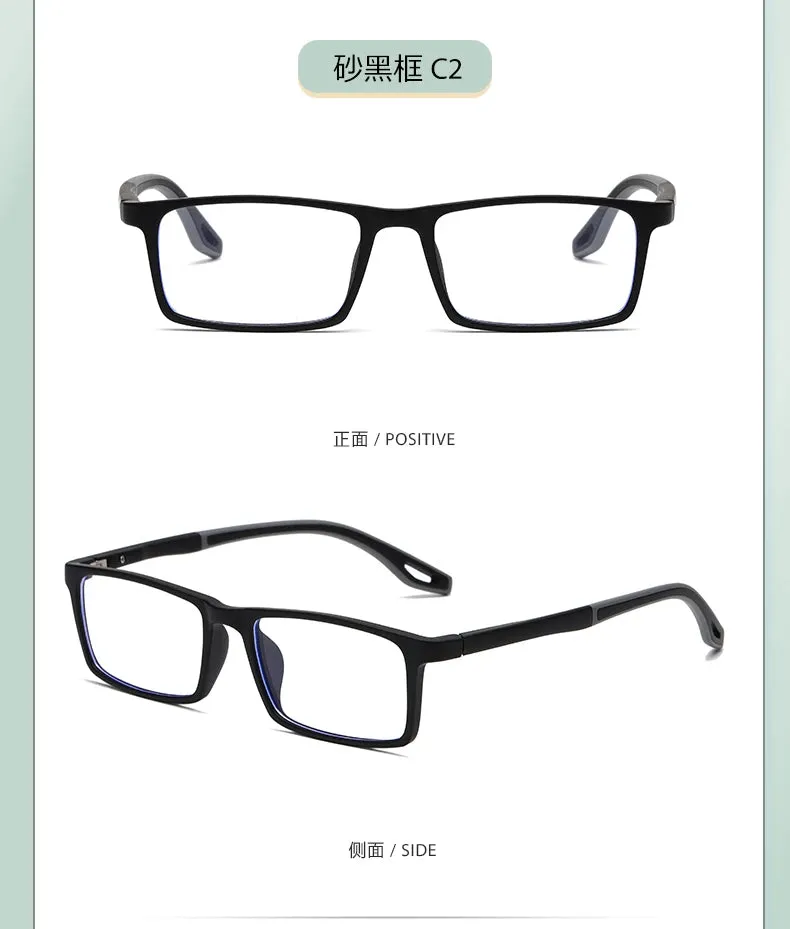 Reven Jate Mens Full Rim Square Plastic Eyeglasses 81308