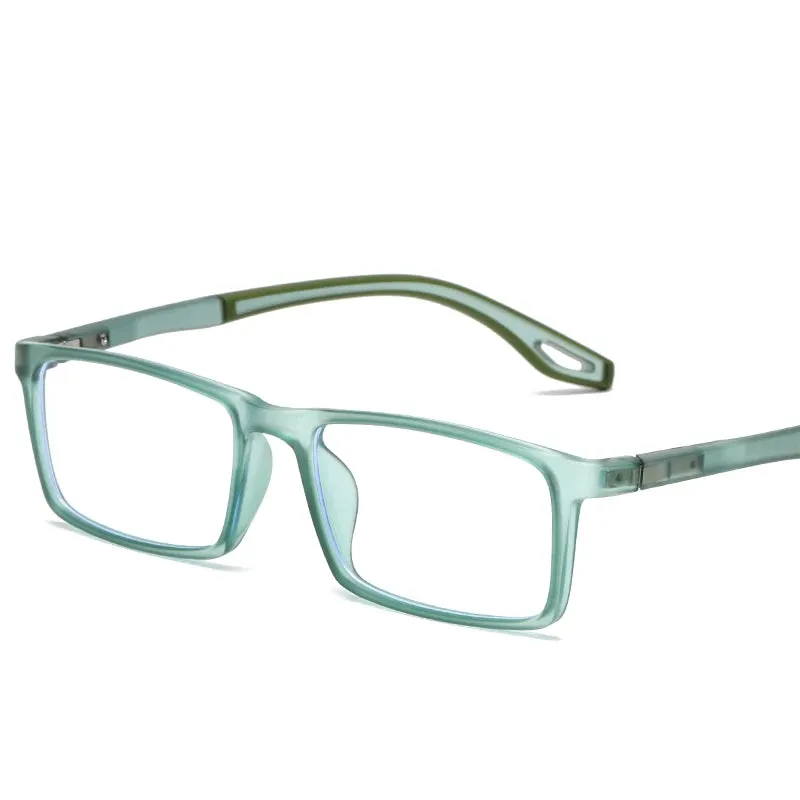 Reven Jate Mens Full Rim Square Plastic Eyeglasses 81308