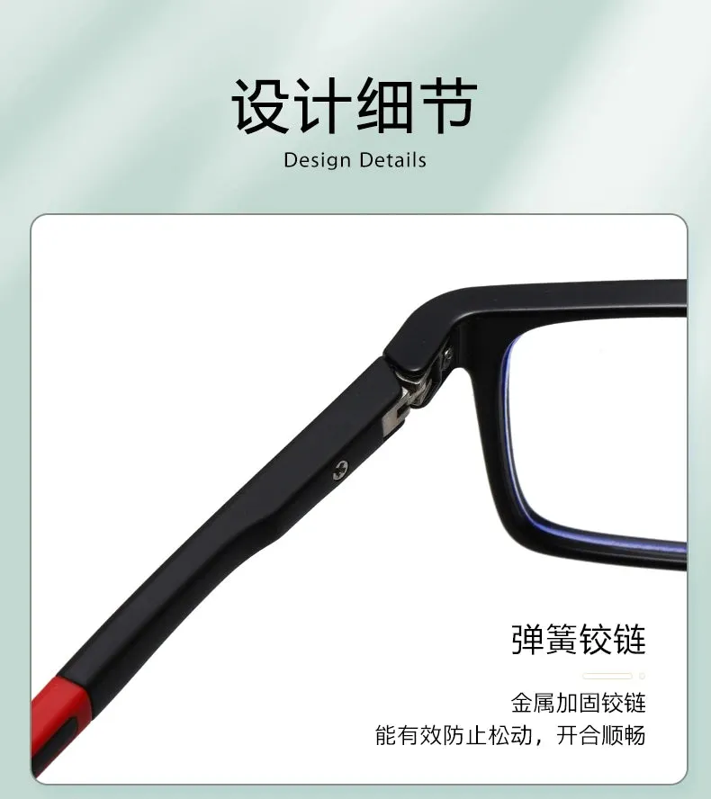 Reven Jate Mens Full Rim Square Plastic Eyeglasses 81308