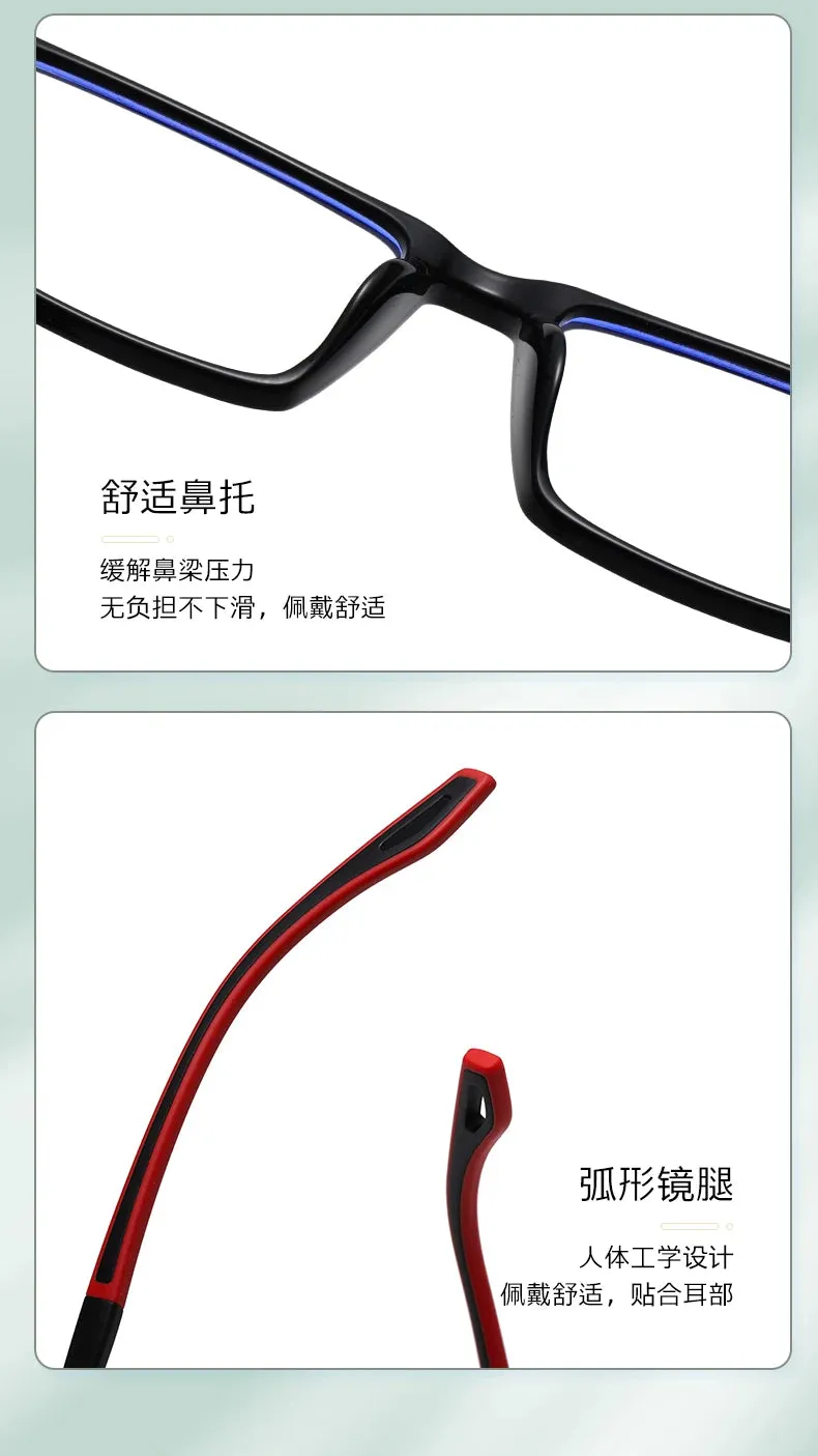 Reven Jate Mens Full Rim Square Plastic Eyeglasses 81308