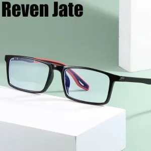 Reven Jate Mens Full Rim Square Plastic Eyeglasses 81308