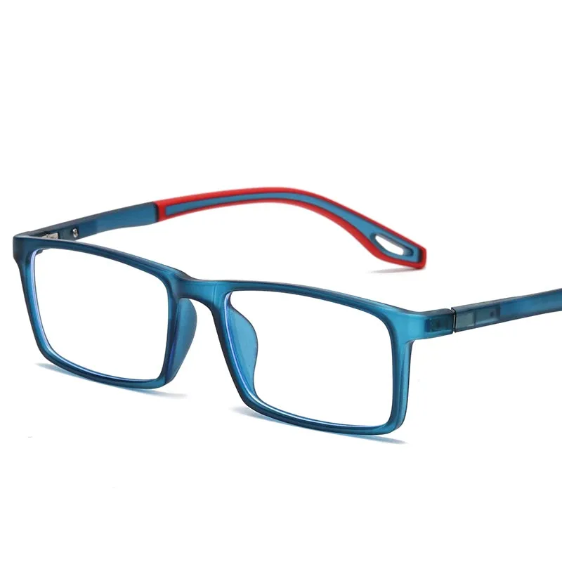 Reven Jate Mens Full Rim Square Plastic Eyeglasses 81308