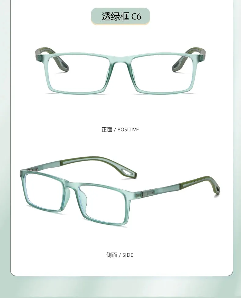 Reven Jate Mens Full Rim Square Plastic Eyeglasses 81308