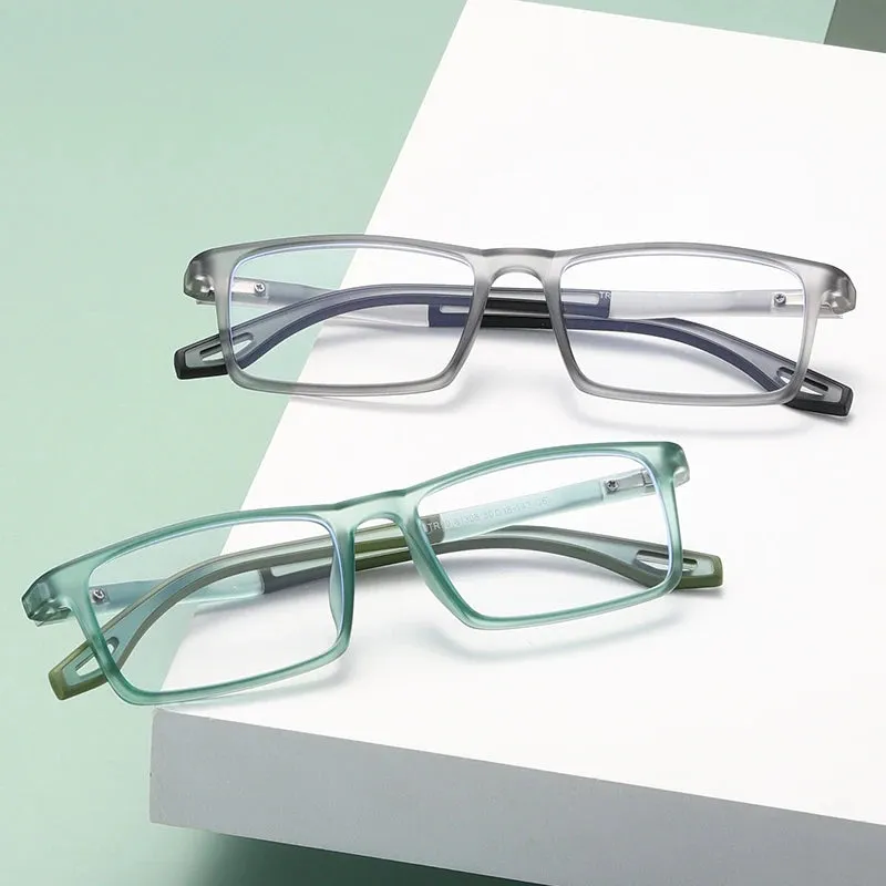 Reven Jate Mens Full Rim Square Plastic Eyeglasses 81308