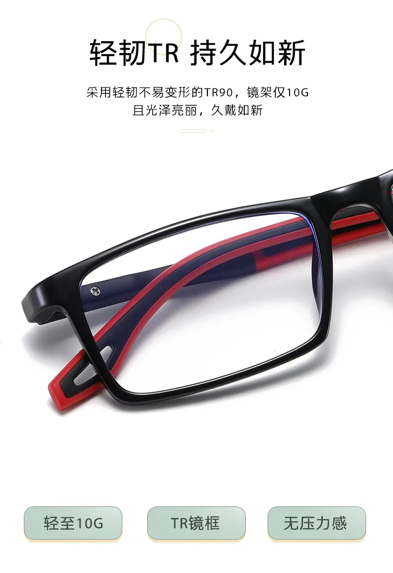 Reven Jate Mens Full Rim Square Plastic Eyeglasses 81308