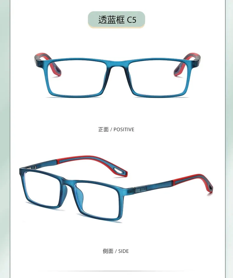 Reven Jate Mens Full Rim Square Plastic Eyeglasses 81308