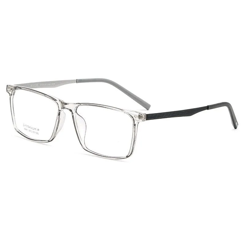 Reven Jate Men's Full Rim Square Titanium Eyeglasses 8881