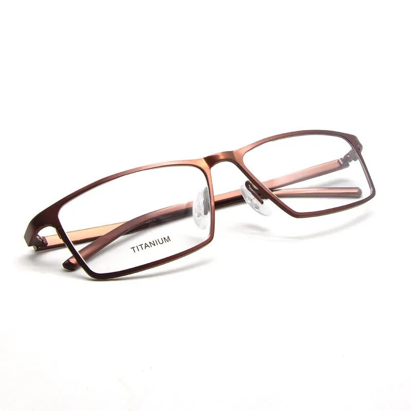 Reven Jate Men's Full Rim Square Titanium Eyeglasses P8184