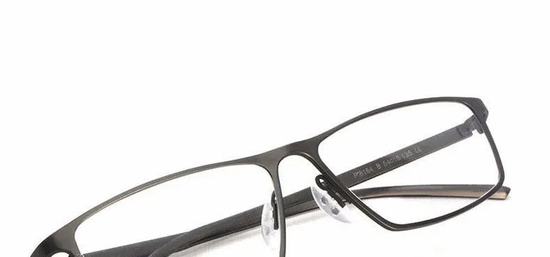 Reven Jate Men's Full Rim Square Titanium Eyeglasses P8184