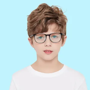 Reven Jate Unisex Children's Full Rim Square Tr 90 Silicone Eyeglasses 5111