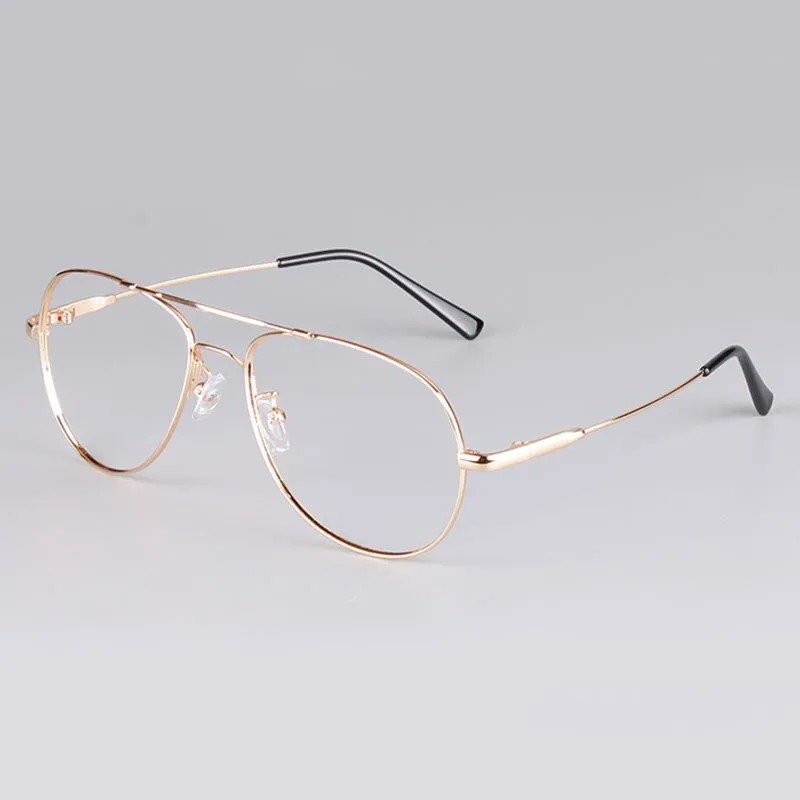 Reven Jate Unisex Full Rim Double Bridge Oval Alloy Titanium Eyeglasses 3028