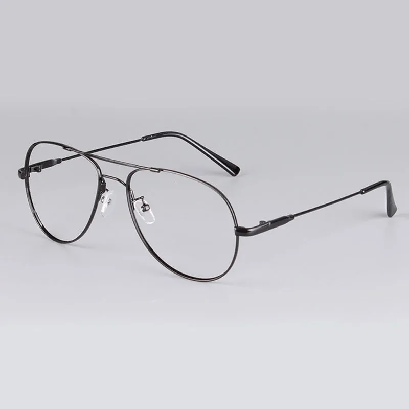 Reven Jate Unisex Full Rim Double Bridge Oval Alloy Titanium Eyeglasses 3028