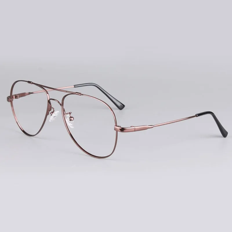 Reven Jate Unisex Full Rim Double Bridge Oval Alloy Titanium Eyeglasses 3028