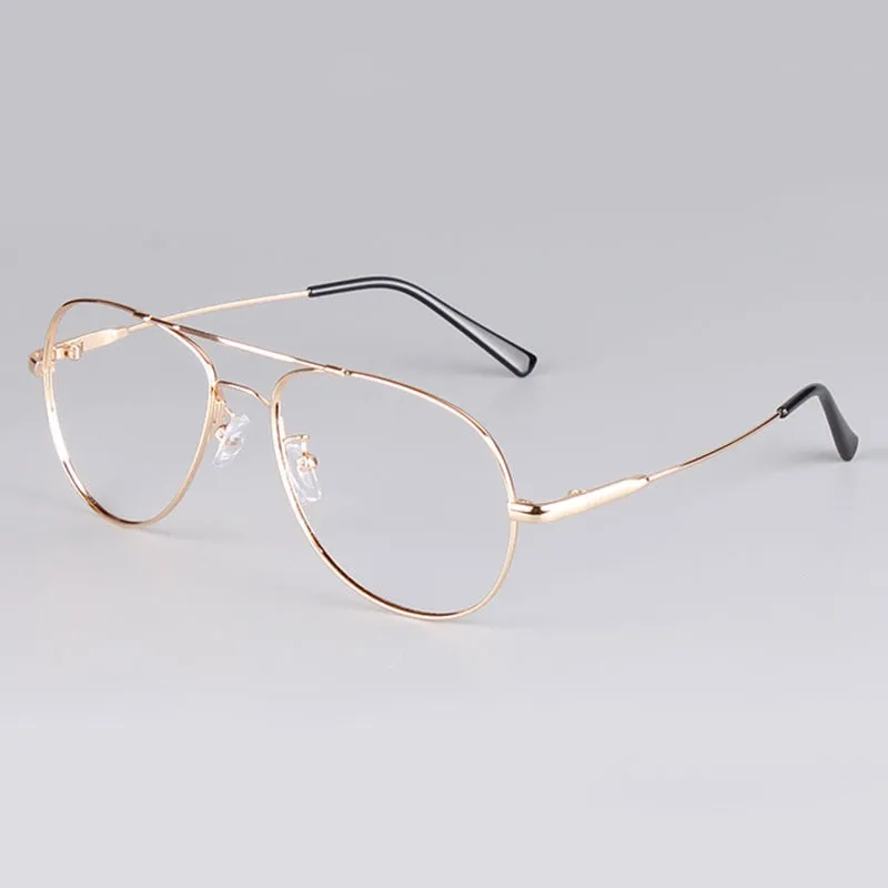 Reven Jate Unisex Full Rim Double Bridge Oval Alloy Titanium Eyeglasses 3028
