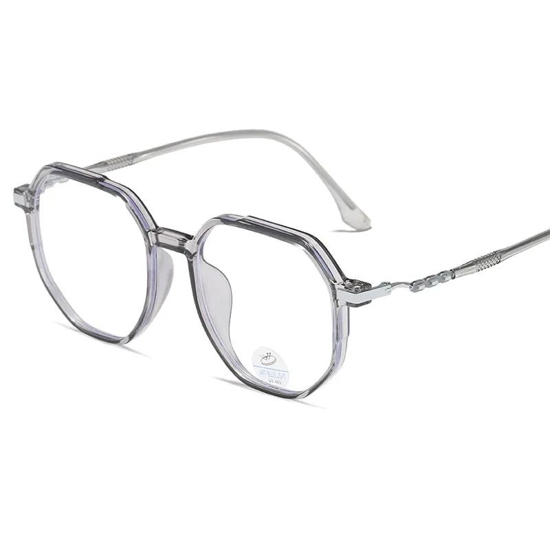Reven Jate Unisex Full Rim Polygon Oval Tr 90 Eyeglasses 81240