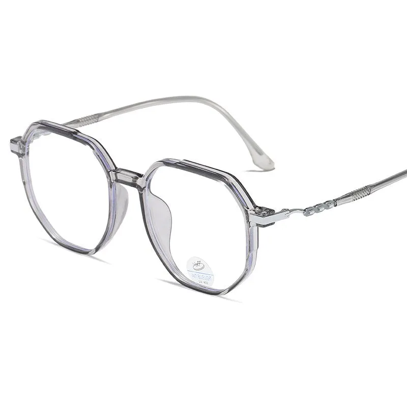 Reven Jate Unisex Full Rim Polygon Oval Tr 90 Eyeglasses 81240