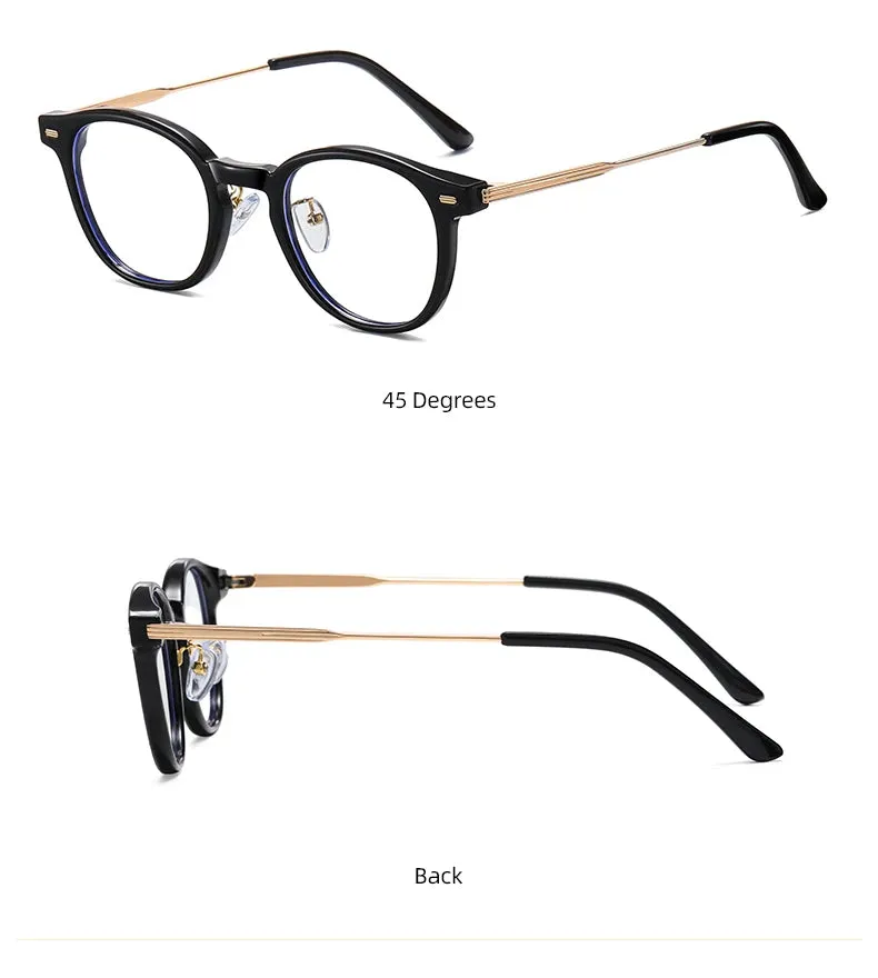 Reven Jate Unisex Full Rim Round Plastic Eyeglasses B1810