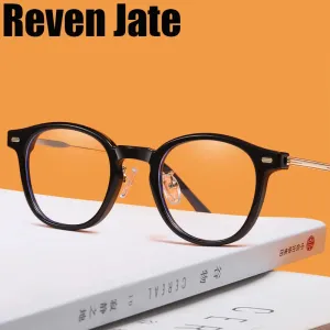 Reven Jate Unisex Full Rim Round Plastic Eyeglasses B1810