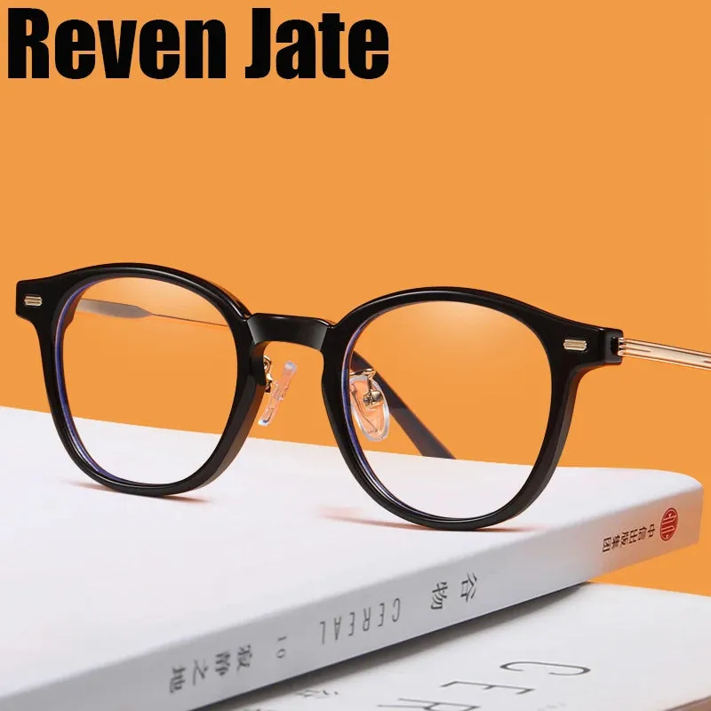 Reven Jate Unisex Full Rim Round Plastic Eyeglasses B1810