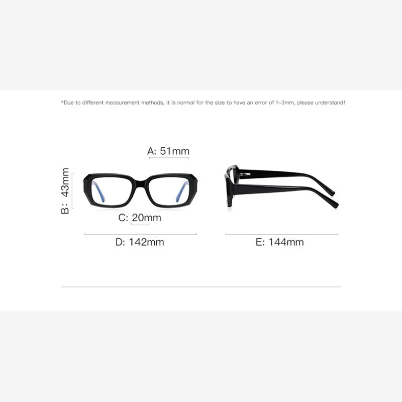 Reven Jate Unisex Full Rim Square Acetate Eyeglasses 2154