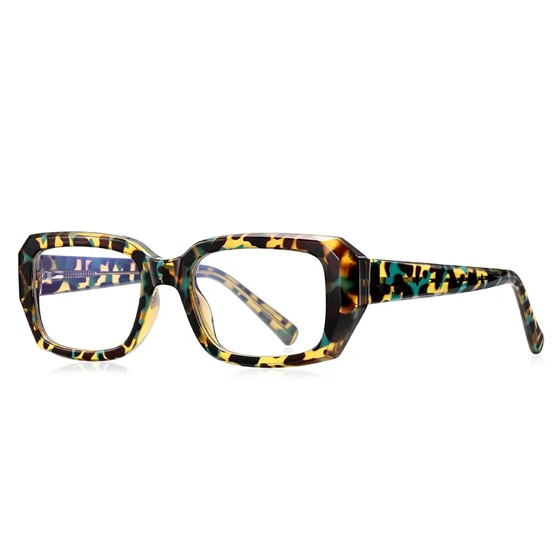 Reven Jate Unisex Full Rim Square Acetate Eyeglasses 2154