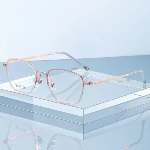 Reven Jate Unisex Full Rim Square Acetate Titanium Frame Eyeglasses R2325