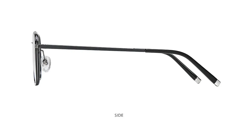 Reven Jate Unisex Full Rim Square Acetate Titanium Frame Eyeglasses R2325