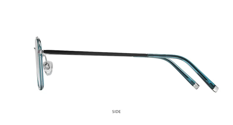 Reven Jate Unisex Full Rim Square Acetate Titanium Frame Eyeglasses R2325