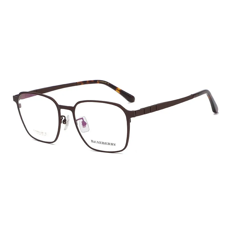 Reven Jate Unisex Full Rim Square Titanium Frame Eyeglasses 71075