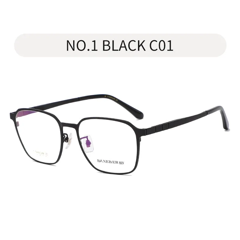 Reven Jate Unisex Full Rim Square Titanium Frame Eyeglasses 71075