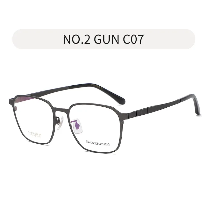 Reven Jate Unisex Full Rim Square Titanium Frame Eyeglasses 71075