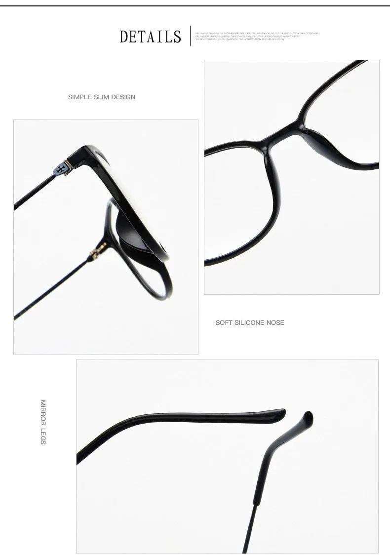 Reven Jate Unisex Full Rim Square Tr 90 Eyeglasses J872