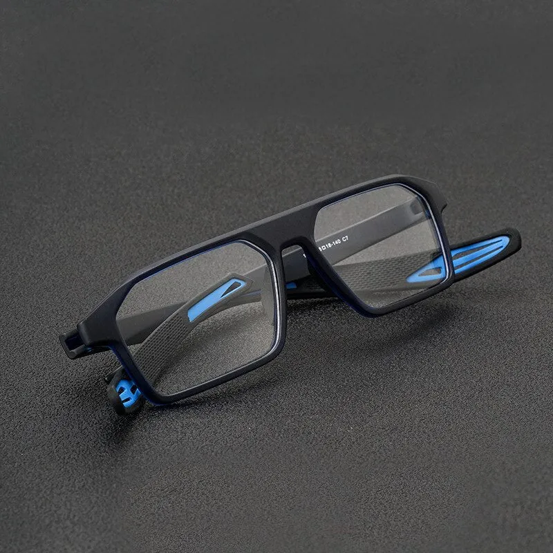 Reven Jate Unisex Full Rim Square Tr 90 Sport Eyeglasses 1218