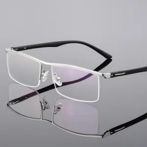 Reven Jate Unisex Semi Rim Square Tr 90 Alloy Eyeglasses P8831