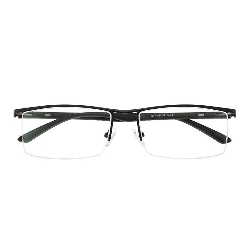 Reven Jate Unisex Semi Rim Square Tr 90 Alloy Eyeglasses P8831