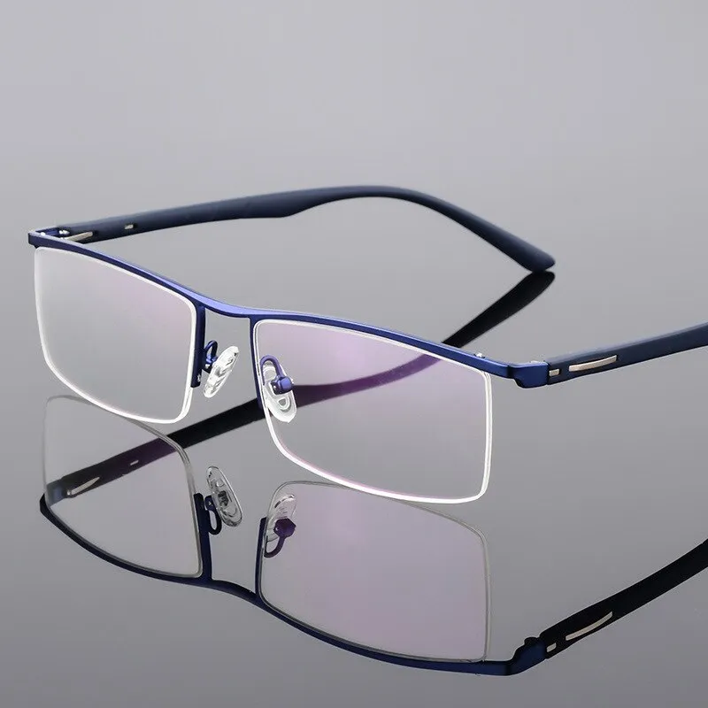 Reven Jate Unisex Semi Rim Square Tr 90 Alloy Eyeglasses P8831