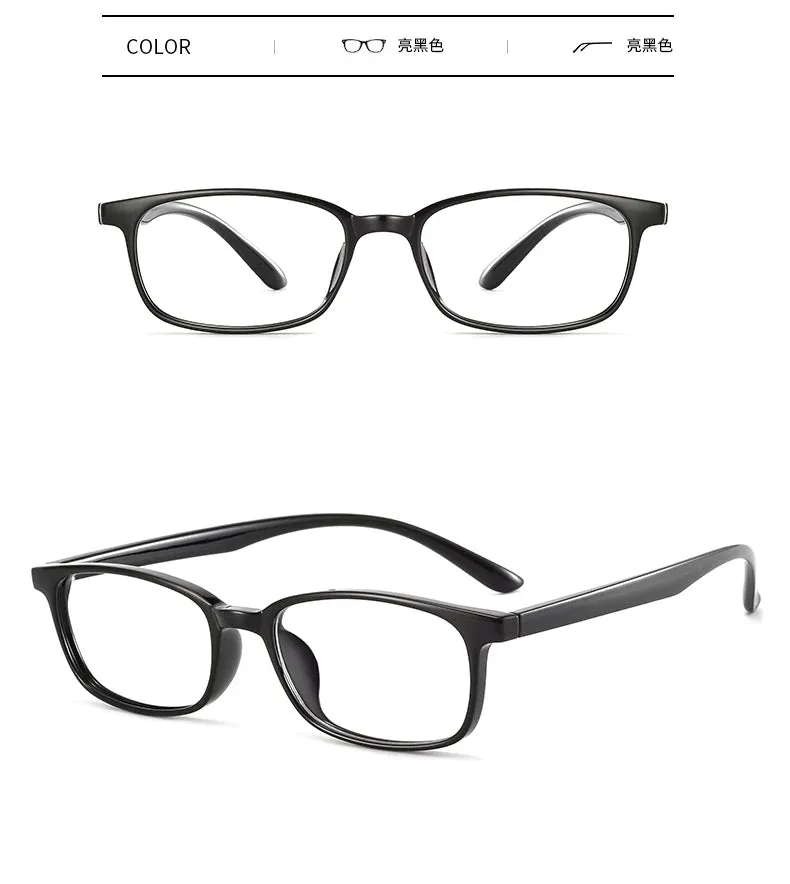 Reven Jate Unisex Small Full Rim Square Plastic Eyeglasses 1056