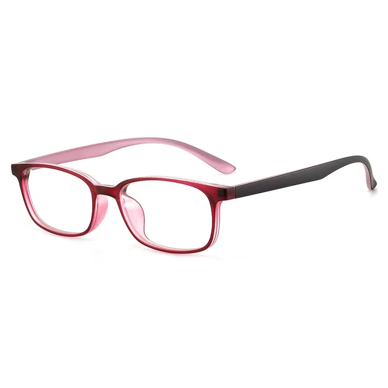 Reven Jate Unisex Small Full Rim Square Plastic Eyeglasses 1056
