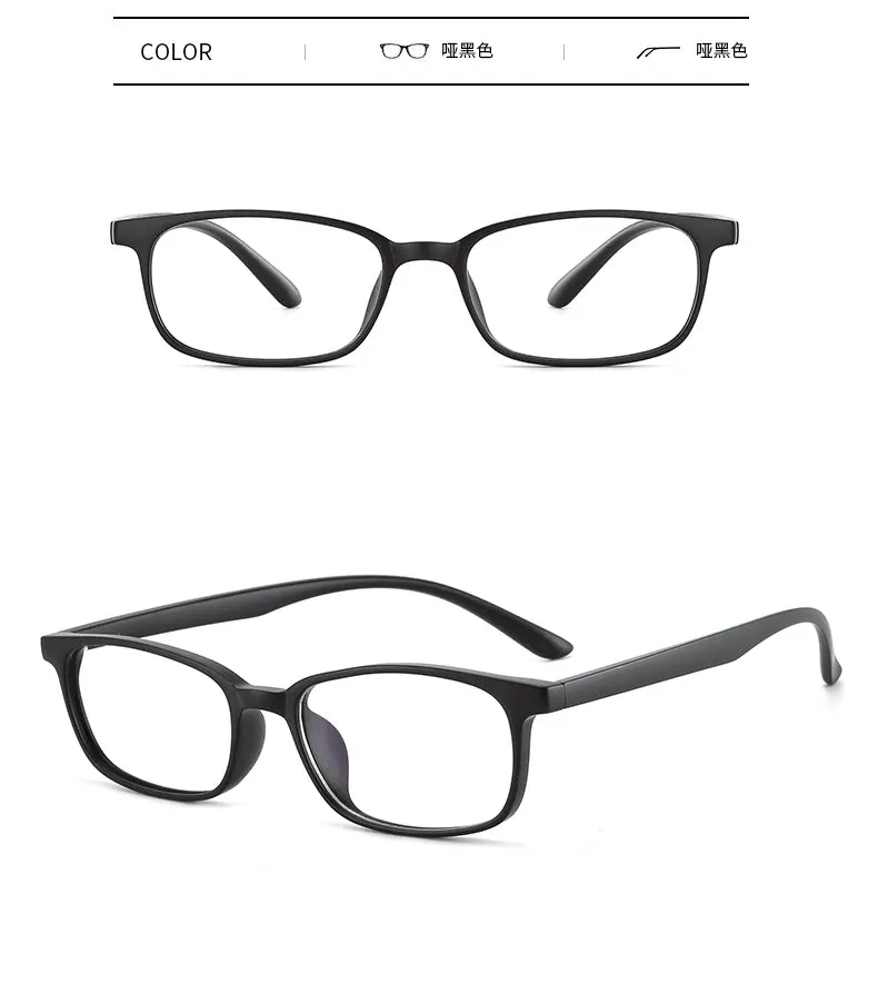 Reven Jate Unisex Small Full Rim Square Plastic Eyeglasses 1056